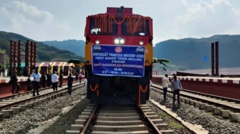 First goods train service in Manipur (2)